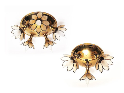 Ceiling Lamps Set S.A. Boulanger "Lotus"