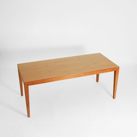 Image 1 of Vintage teak veneered coffee table by Severin Hansen for Haslev Mobelsnedker, Denmark 1970