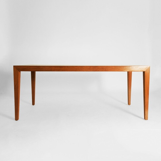 Image 1 of Vintage teak veneered coffee table by Severin Hansen for Haslev Mobelsnedker, Denmark 1970