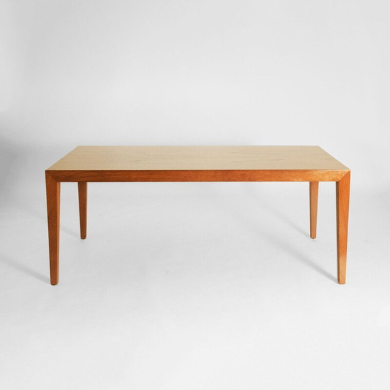 Image 1 of Vintage teak veneered coffee table by Severin Hansen for Haslev Mobelsnedker, Denmark 1970