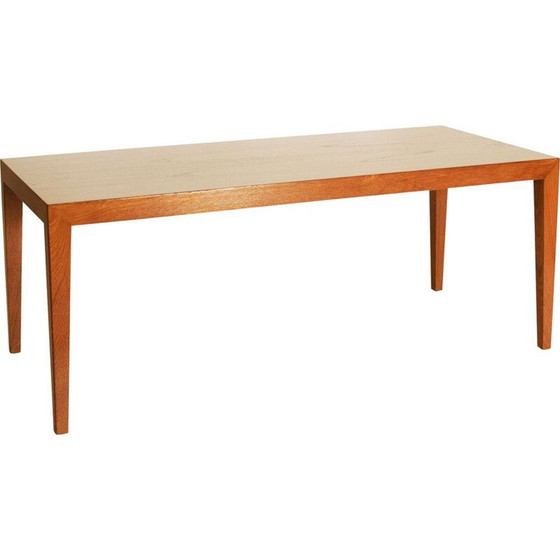 Image 1 of Vintage teak veneered coffee table by Severin Hansen for Haslev Mobelsnedker, Denmark 1970
