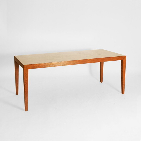 Image 1 of Vintage teak veneered coffee table by Severin Hansen for Haslev Mobelsnedker, Denmark 1970