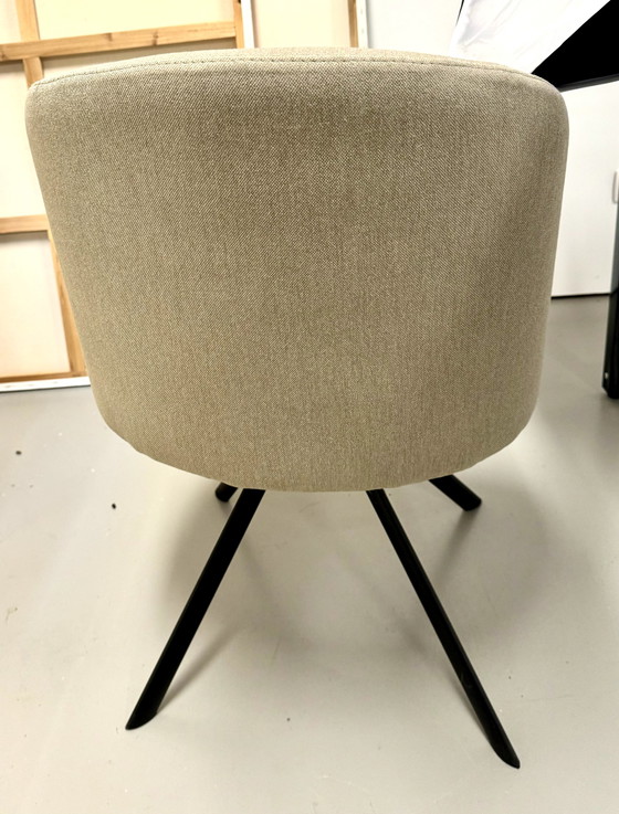 Image 1 of Castle Line Swivel chair with black metal legs