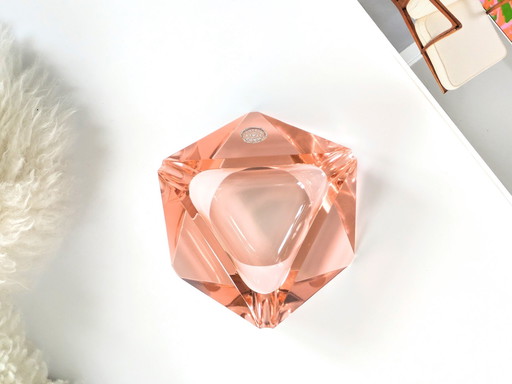 Pink Murano Glass Bowl | Flavio Poli, Italy | Midcentury