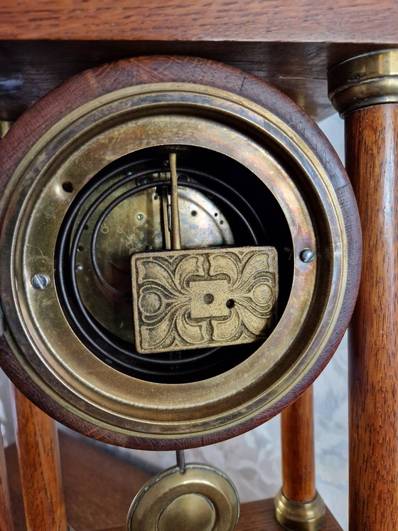 Image 1 of Antique Porch Pendulum/Column Clock, 1900
