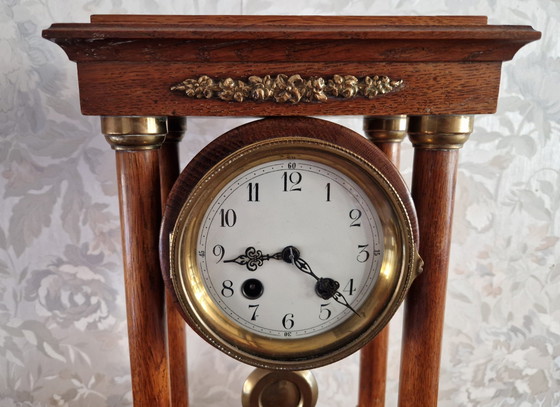 Image 1 of Antique Porch Pendulum/Column Clock, 1900