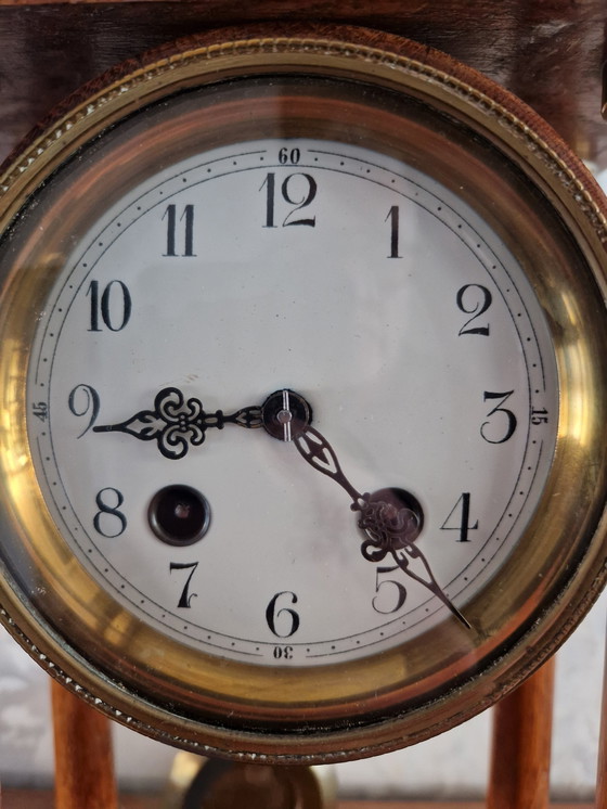 Image 1 of Antique Porch Pendulum/Column Clock, 1900