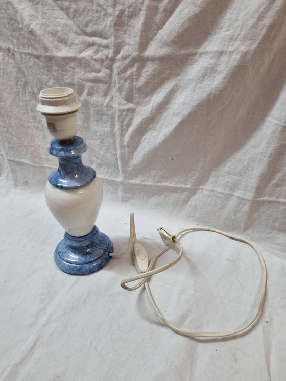 Image 1 of Blue Marble Lamp Stand, 1970