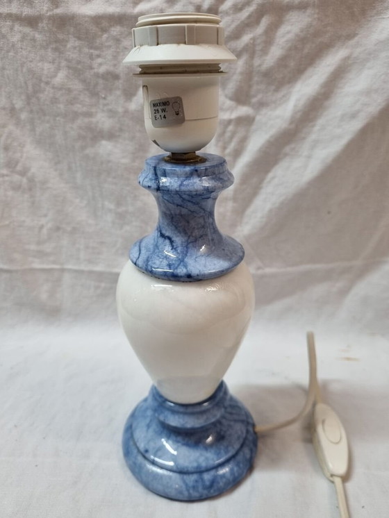 Image 1 of Blue Marble Lamp Stand, 1970
