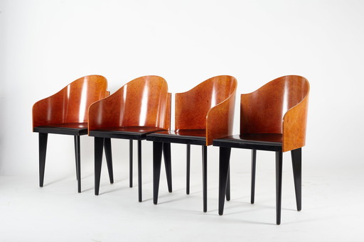 4 X Saporiti 'Toscana' Chairs By Piero Sartogo