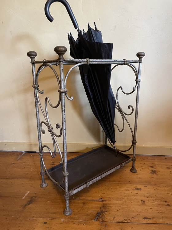 Image 1 of Art Nouveau Umbrella Stand French Vintage