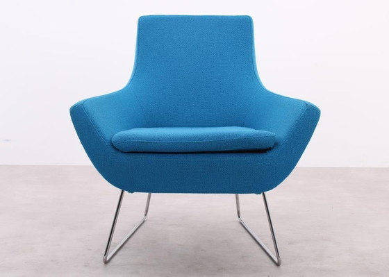 Image 1 of 2X Swedese Happy Easy Low Back Armchair Blue