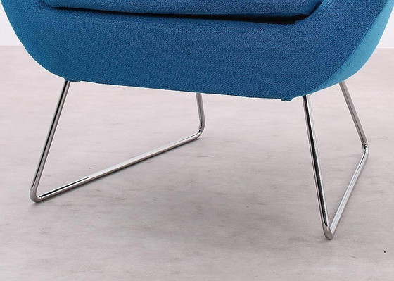 Image 1 of 2X Swedese Happy Easy Low Back Armchair Blue