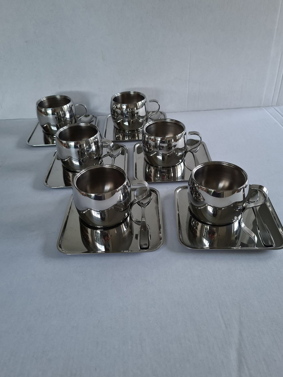 Image 1 of Tramontina Italy Double Walled Espresso Cups Set Of 6