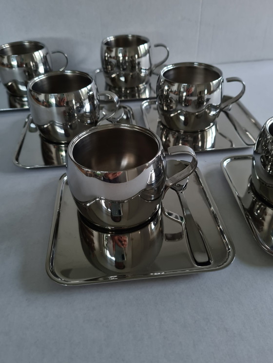 Image 1 of Tramontina Italy Double Walled Espresso Cups Set Of 6