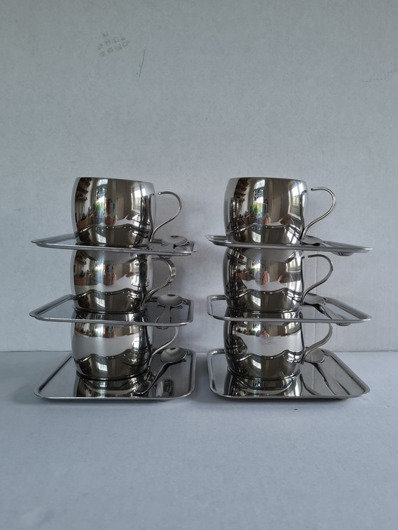 Image 1 of Tramontina Italy Double Walled Espresso Cups Set Of 6