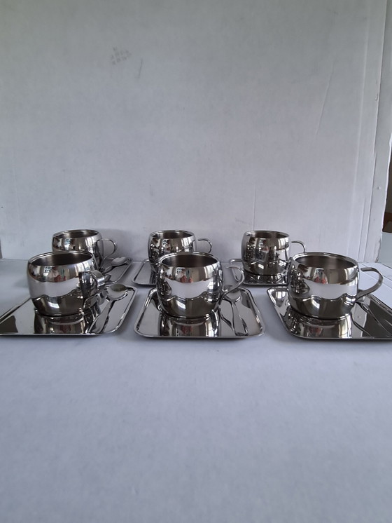 Image 1 of Tramontina Italy Double Walled Espresso Cups Set Of 6