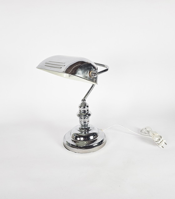 Image 1 of Ikea - modèle A9305 - Lampe de banquier - chrome - métal - années 1980