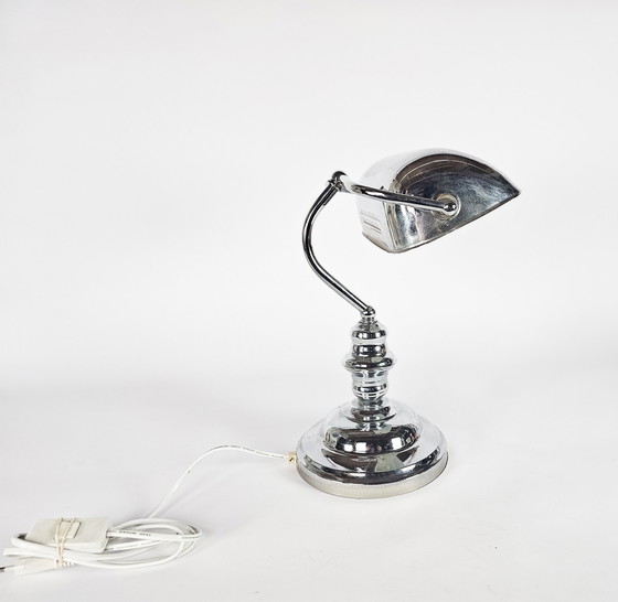 Image 1 of Ikea - modèle A9305 - Lampe de banquier - chrome - métal - années 1980