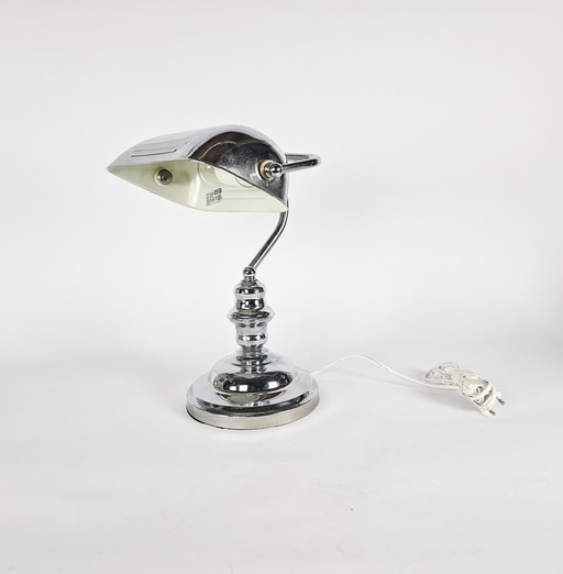 Ikea - model A9305 - Banker's lamp - chrome - metal - 1980's