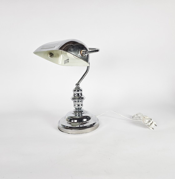 Image 1 of Ikea - modèle A9305 - Lampe de banquier - chrome - métal - années 1980