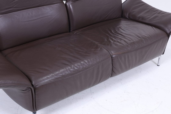 Image 1 of Koinor Designer Sofa - Leather Couch Koinor Vanda C 2,5 - 3 Seater Dark Brown