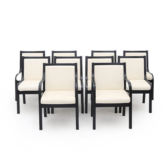 Image 1 of Set of 10 vintage “Cavour” bentwood and plywood chairs by Vittorio Gregotti for Poltrona Frau, 1970
