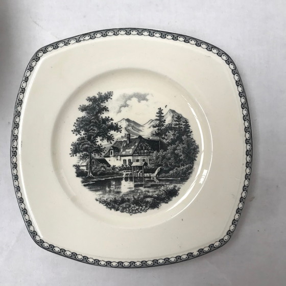 Image 1 of Pastry set Société Ceramique Maestricht Landscape