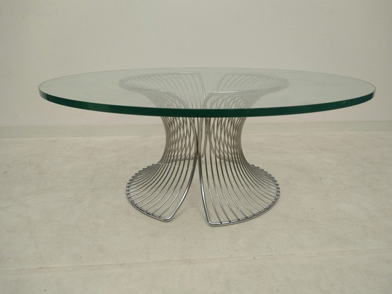 Image 1 of Chrome living room table