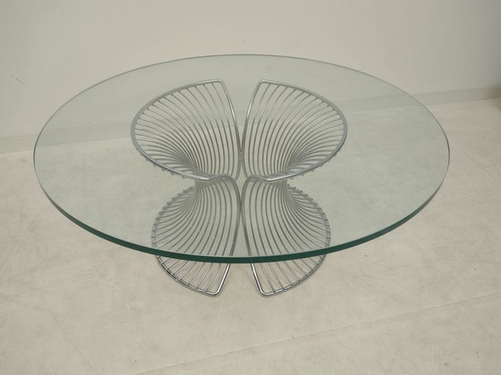 Image 1 of Chrome living room table