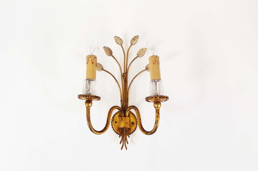 1x Florentine Gold-plated wall lamp