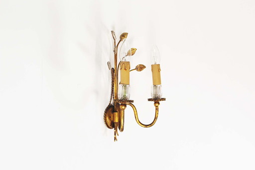 1x Florentine Gold-plated wall lamp