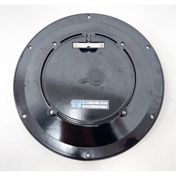 Image 1 of Vintage plastic and glass wall clock by Pragotron, Czechoslovakia 1990s