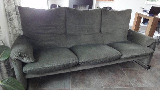 Image 1 of Cassina Maralunga 3 Seater Gray Anthracite With Black