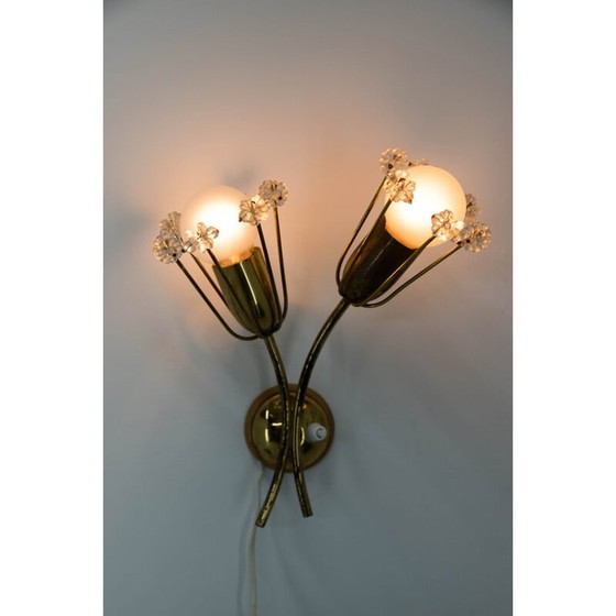 Image 1 of Pair of vintage lacquered brass sconces by Emil Stejnar for Rupert Nikol, Austria 1950