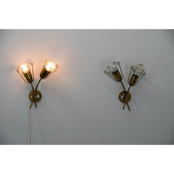 Image 1 of Pair of vintage lacquered brass sconces by Emil Stejnar for Rupert Nikol, Austria 1950