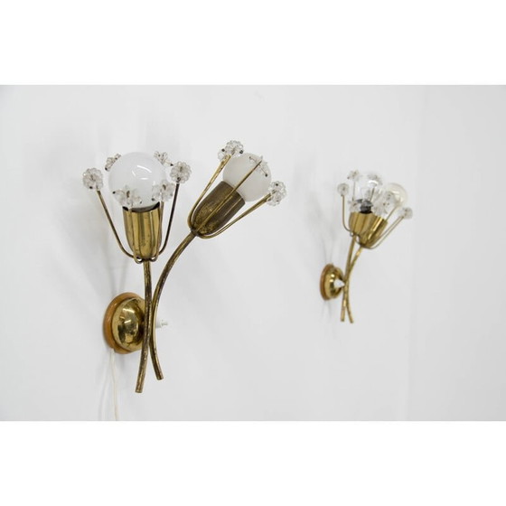 Image 1 of Pair of vintage lacquered brass sconces by Emil Stejnar for Rupert Nikol, Austria 1950