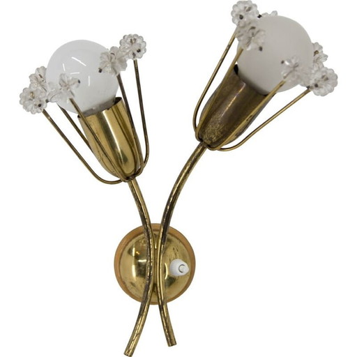 Pair of vintage lacquered brass sconces by Emil Stejnar for Rupert Nikol, Austria 1950