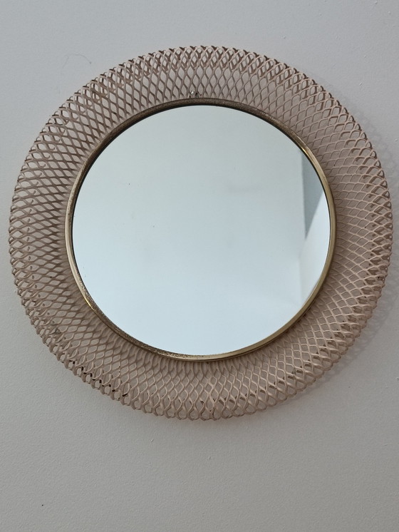Image 1 of Vintage Mirror Dans Le Gout De Mathieu Mategot 1950S
