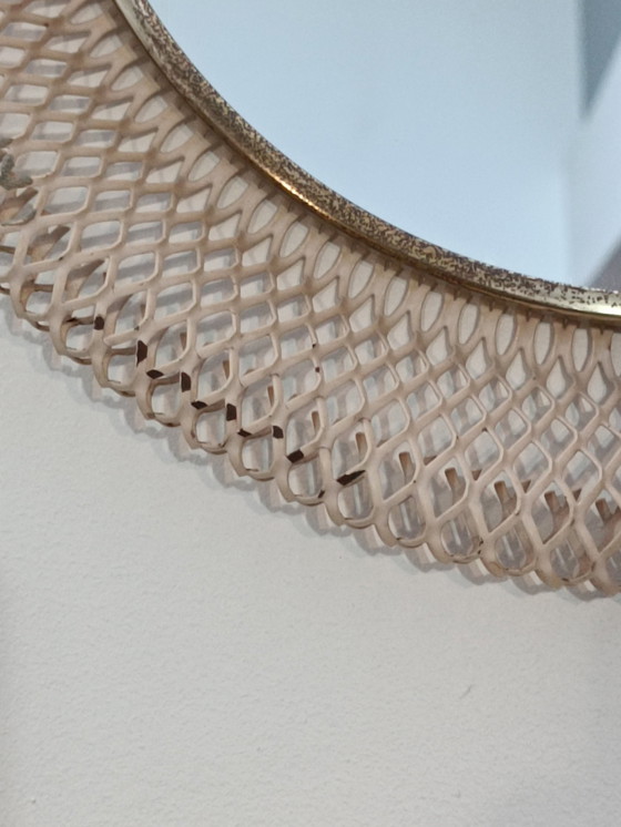 Image 1 of Vintage Mirror Dans Le Gout De Mathieu Mategot 1950S