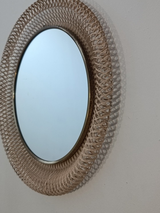 Image 1 of Vintage Mirror Dans Le Gout De Mathieu Mategot 1950S