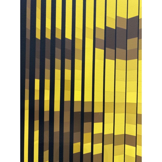Image 1 of Vintage silkscreen "Abraham Lincoln" in color on wove paper by Yvaral, 1979