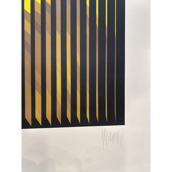 Image 1 of Vintage silkscreen "Abraham Lincoln" in color on wove paper by Yvaral, 1979