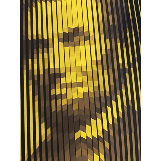 Image 1 of Vintage silkscreen "Abraham Lincoln" in color on wove paper by Yvaral, 1979