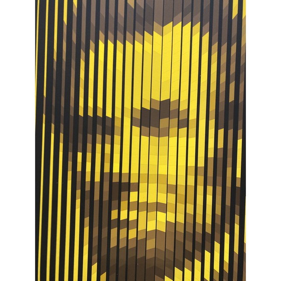 Image 1 of Vintage silkscreen "Abraham Lincoln" in color on wove paper by Yvaral, 1979