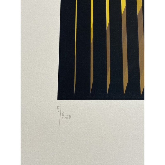 Image 1 of Vintage silkscreen "Abraham Lincoln" in color on wove paper by Yvaral, 1979
