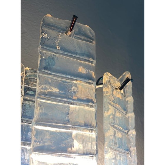 Image 1 of Set di due applique da parete in vetro di Murano "Listelli" con strisce opaline contemporanee