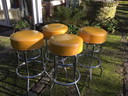 4x sgabelli da bar vintage