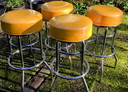 4x sgabelli da bar vintage