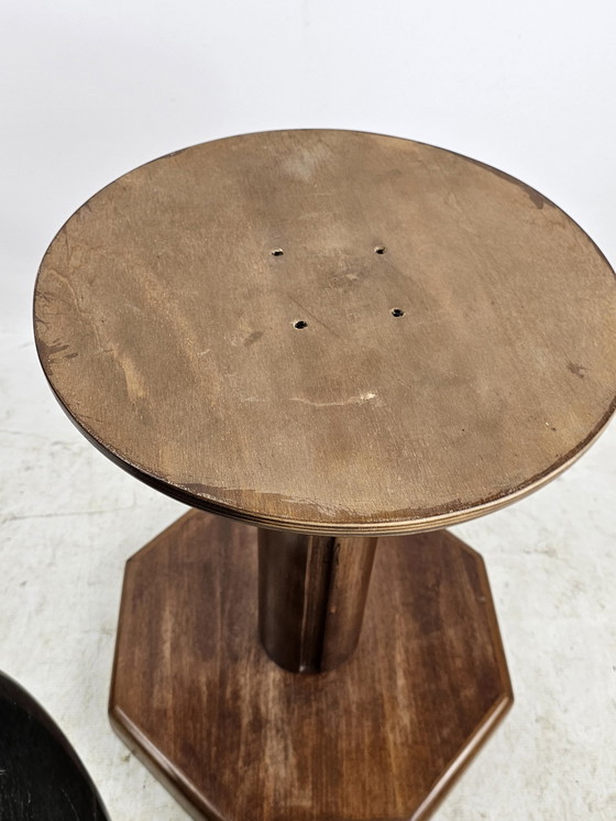 Image 1 of Italian Side Table Round Inlaid Onyx